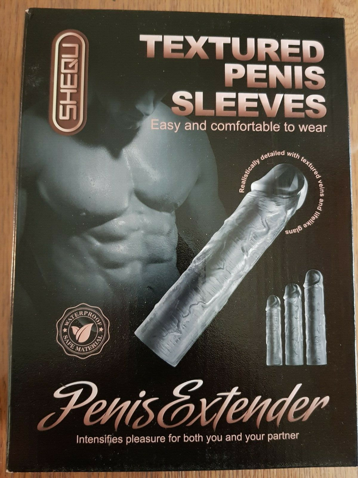3 Pack 3 Sizes Reusable Penis Set Kit Extender Enlarger Sleeve Condom Sex Toys for Men Couples