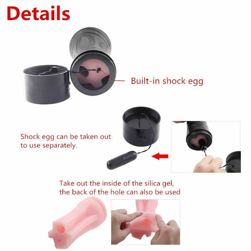 Vibrating Masturbation Cup Penis Flesh Light Sleeve Masturbator Sex Toys for Men