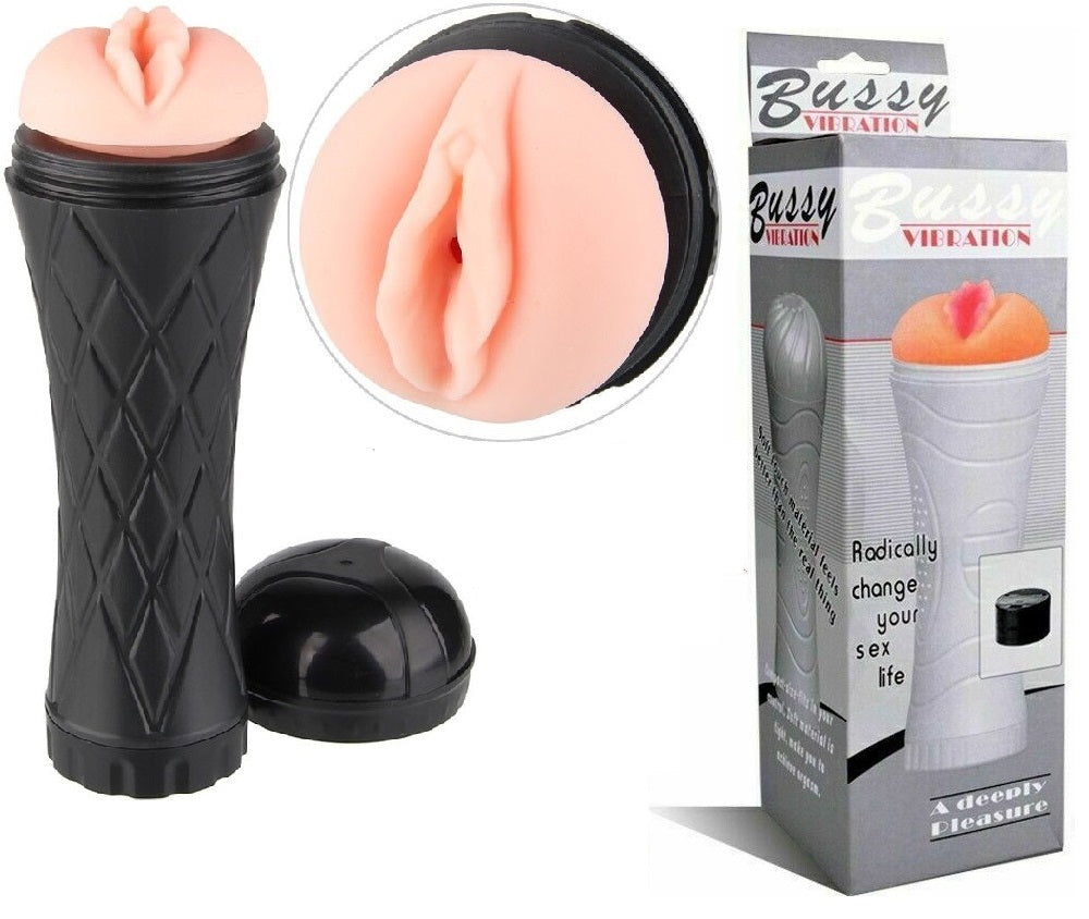 Vibrating Masturbation Cup Penis Flesh Light Sleeve Masturbator Sex Toys for Men
