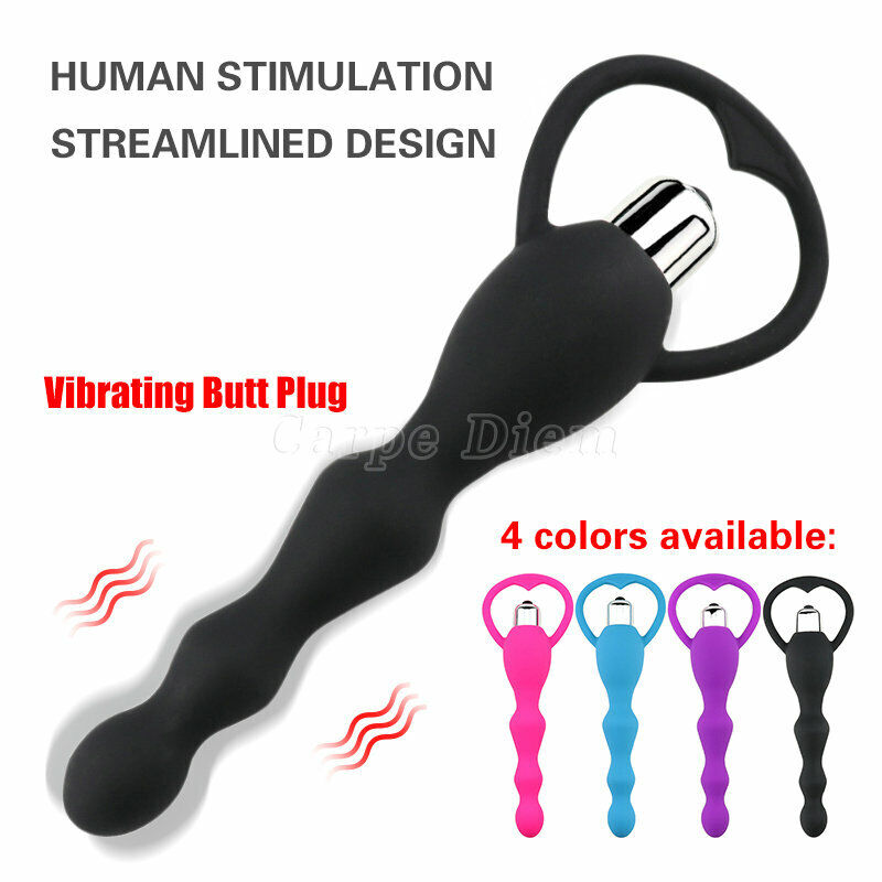 Vibrating Anal Butt Plug Beads Prostate Massager Sex Toys for Men Woman Couples LGBTQ Gay