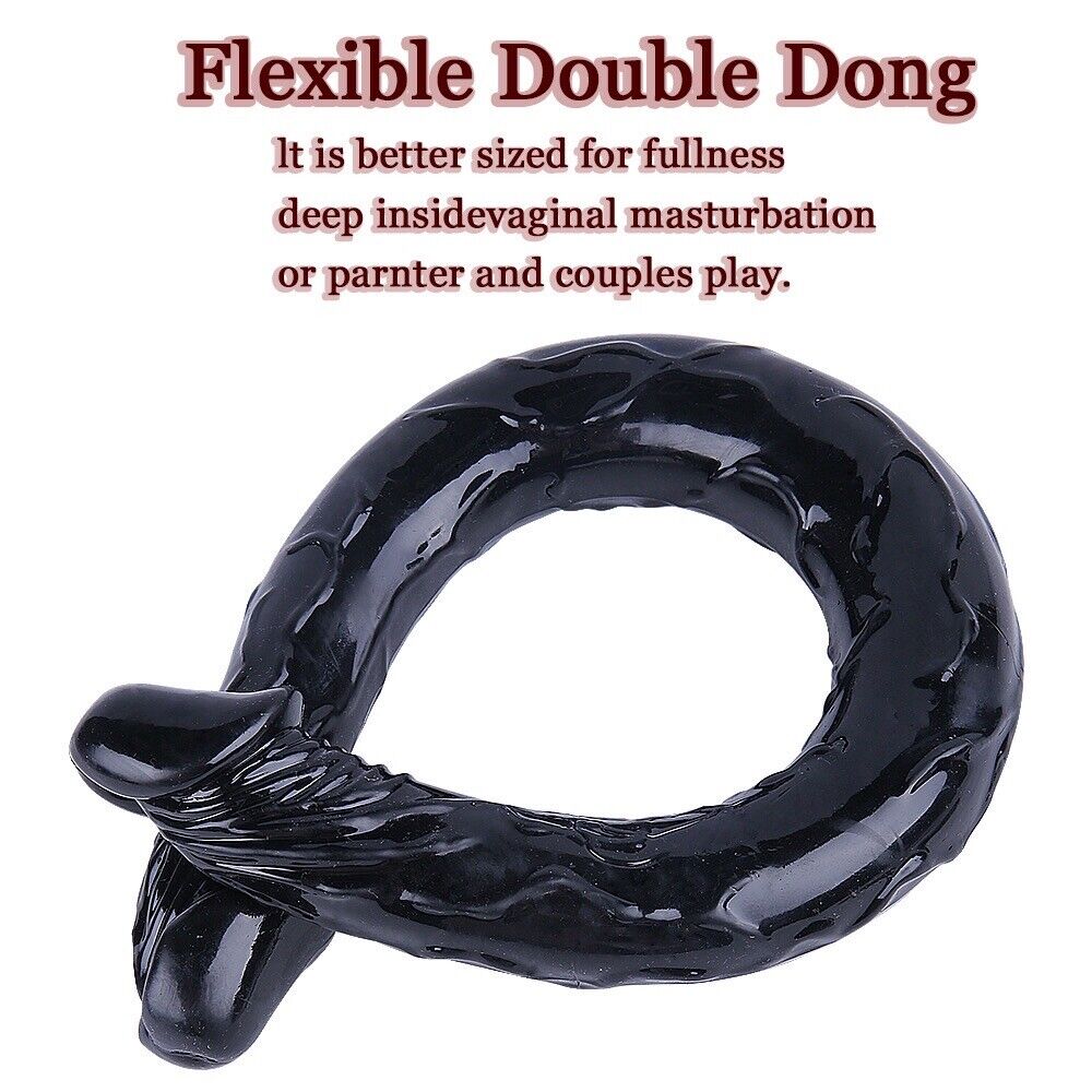 15" Double Ended Dildo Anal Butt Plug Dong Adults Sex Toys for Men Women Couples Gay Lesbian