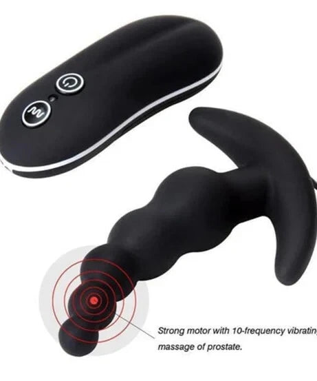 Vibrating Anal Butt Plug Beads Prostate Massager Sex Toys for Men Woman Couples LGBTQ Gay