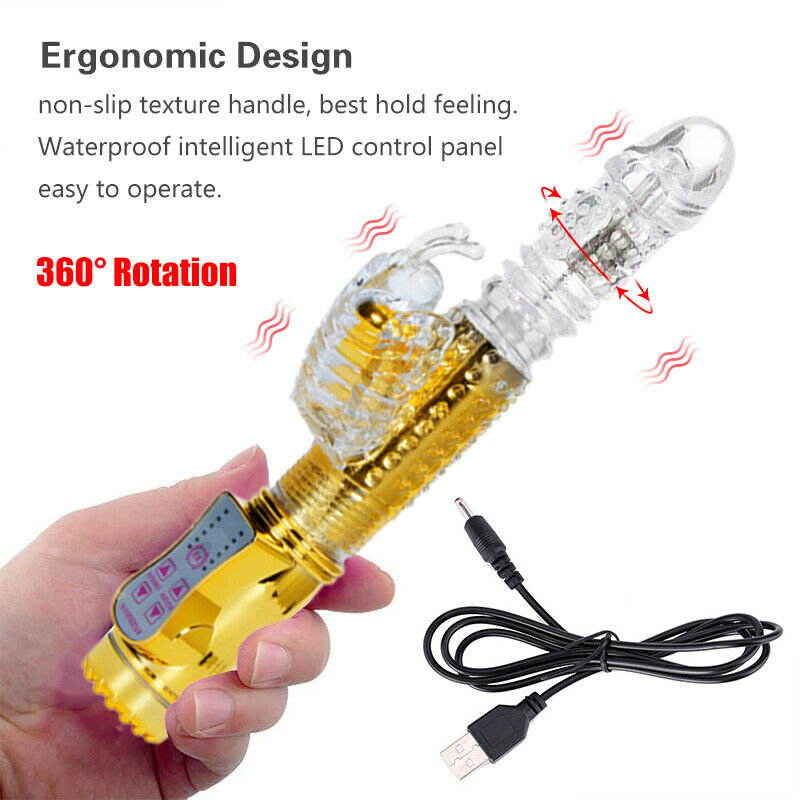 Pussy Vagina Rabbit G-Spot Vibrator Anal Butt Plug Sex Toys for Men Women Couples LGBTQ Gay Masturbator