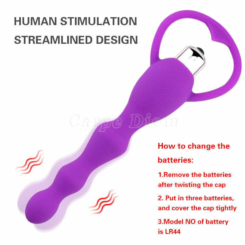 Vibrating Anal Butt Plug Beads Prostate Massager Sex Toys for Men Woman Couples LGBTQ Gay