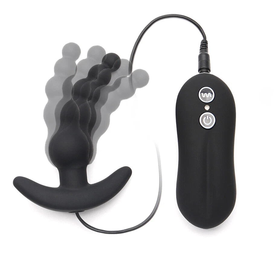 Vibrating Anal Butt Plug Beads Prostate Massager Sex Toys for Men Woman Couples LGBTQ Gay
