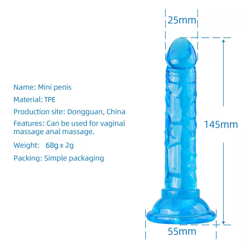 5.51" Realistic Dildo Suction Cup Thick Dong Anal Butt Ass Plug Sex Toys For Men Women Couples