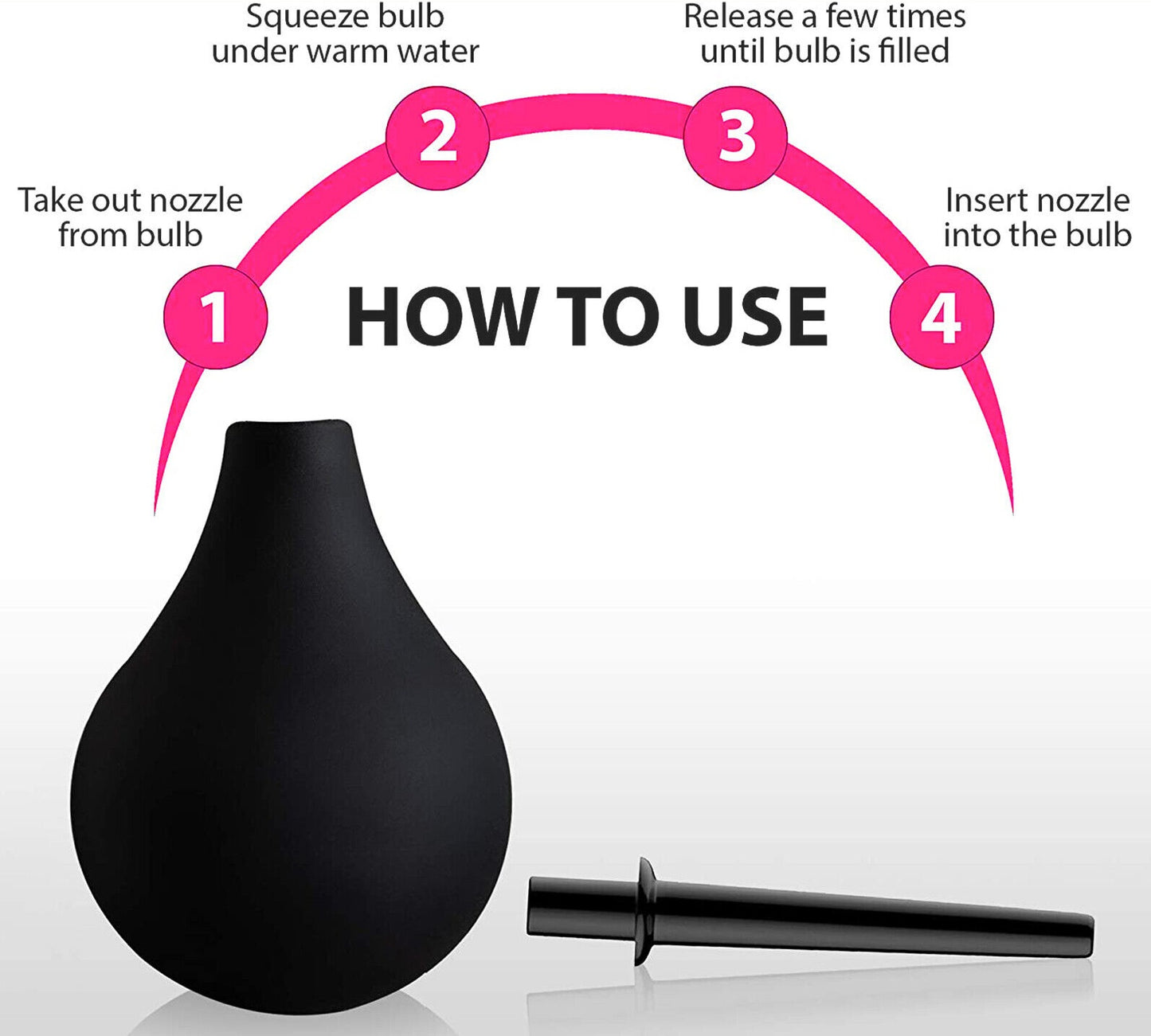 89ml Enema Anal Butt Vagina Bulb Douche Irrigation Colonic Cleaner Rectal Syringe for Men Women