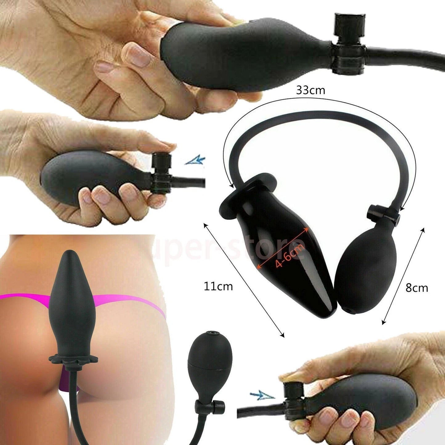 Inflatable Anal Butt PLUG Prostate Massager Sex Toys for Men Couples Women Couples
