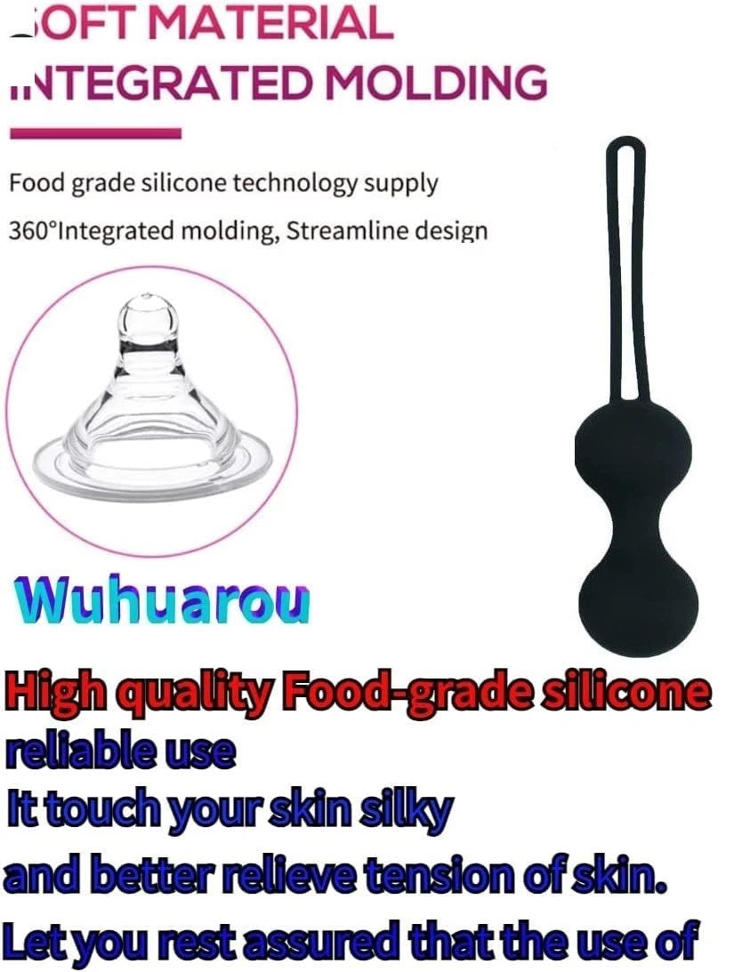 Ben Wa Kegel Balls Pelvic Exerciser Silicone Vaginal Muscle Tightening Exerciser Sex Toys for Women Couples