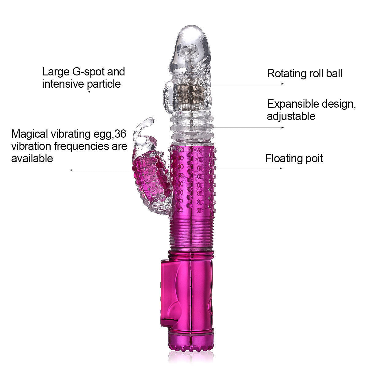 Pussy Vagina Rabbit G-Spot Vibrator Anal Butt Plug Sex Toys for Men Women Couples LGBTQ Gay Masturbator