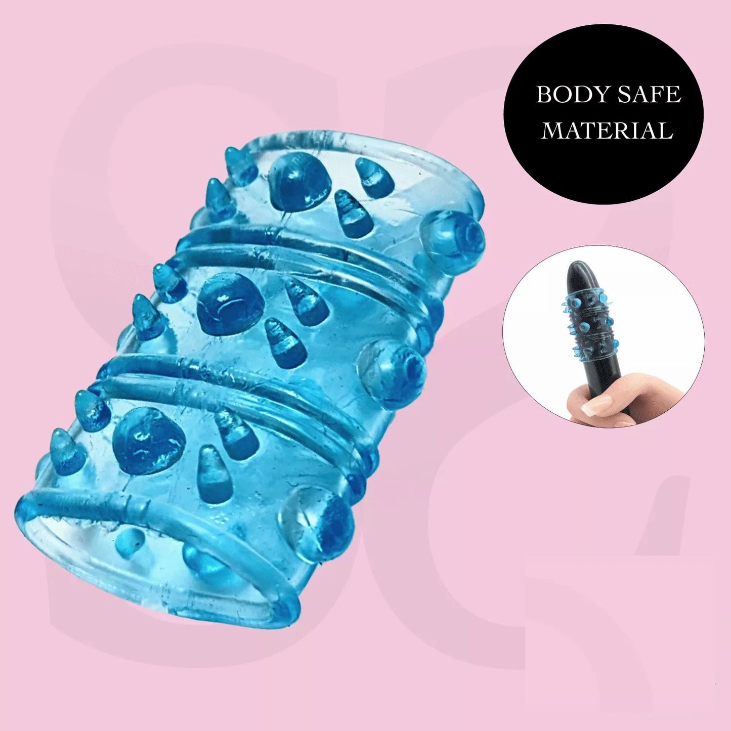 2pcs Set Reusable Penis Sleeve Enlarger Sex Toys for Men Couples