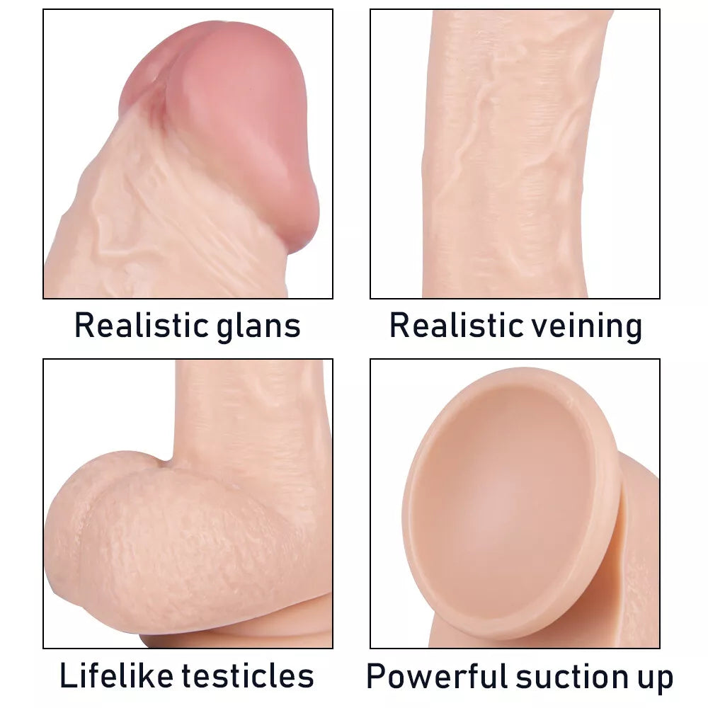12" Huge Dildo Suction Cup Thick Veiny Dong Large Realistic Giant Cock With Ball Sex Toys For |Men Women Couples