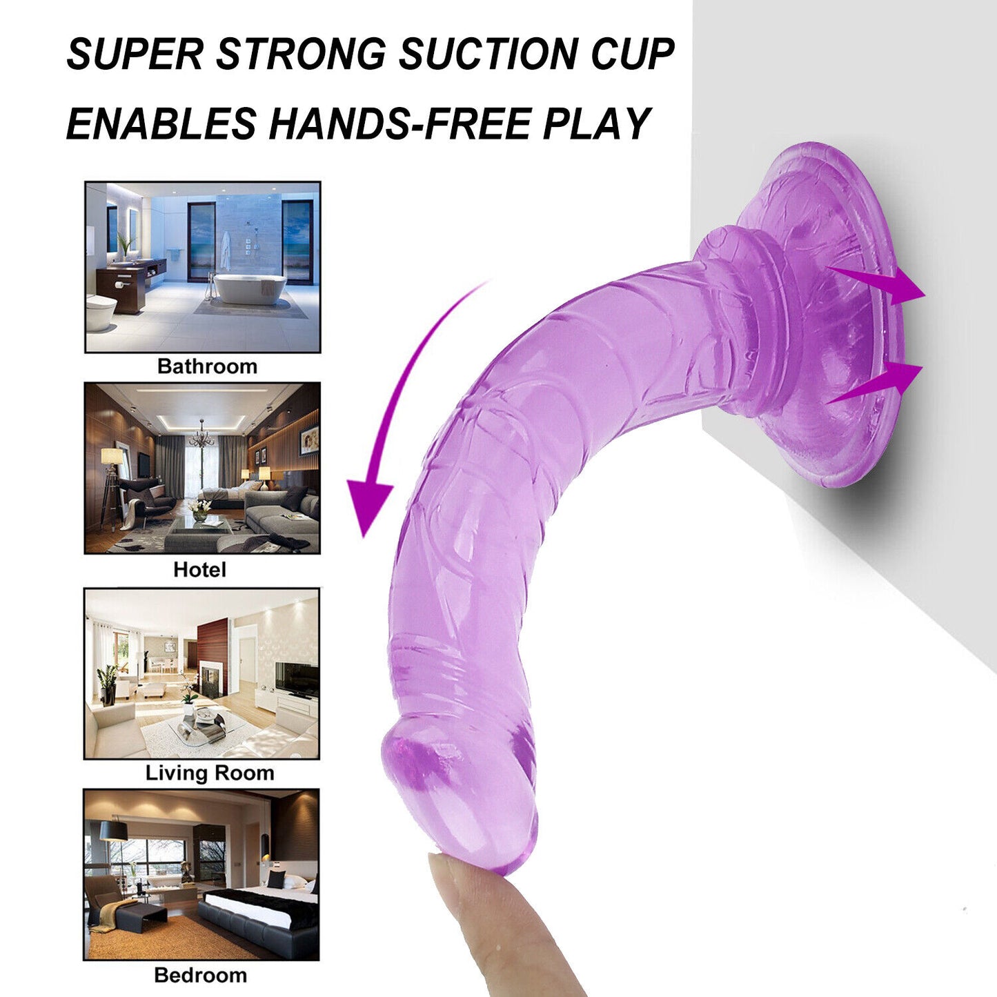 5.51" Realistic Dildo Suction Cup Thick Dong Anal Butt Ass Plug Sex Toys For Men Women Couples