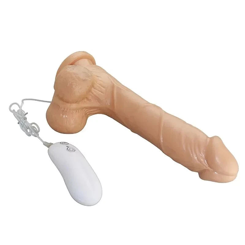 9" Vibrating Dildo Penis Anal Butt Plug Sex Toys for Men Women Couples
