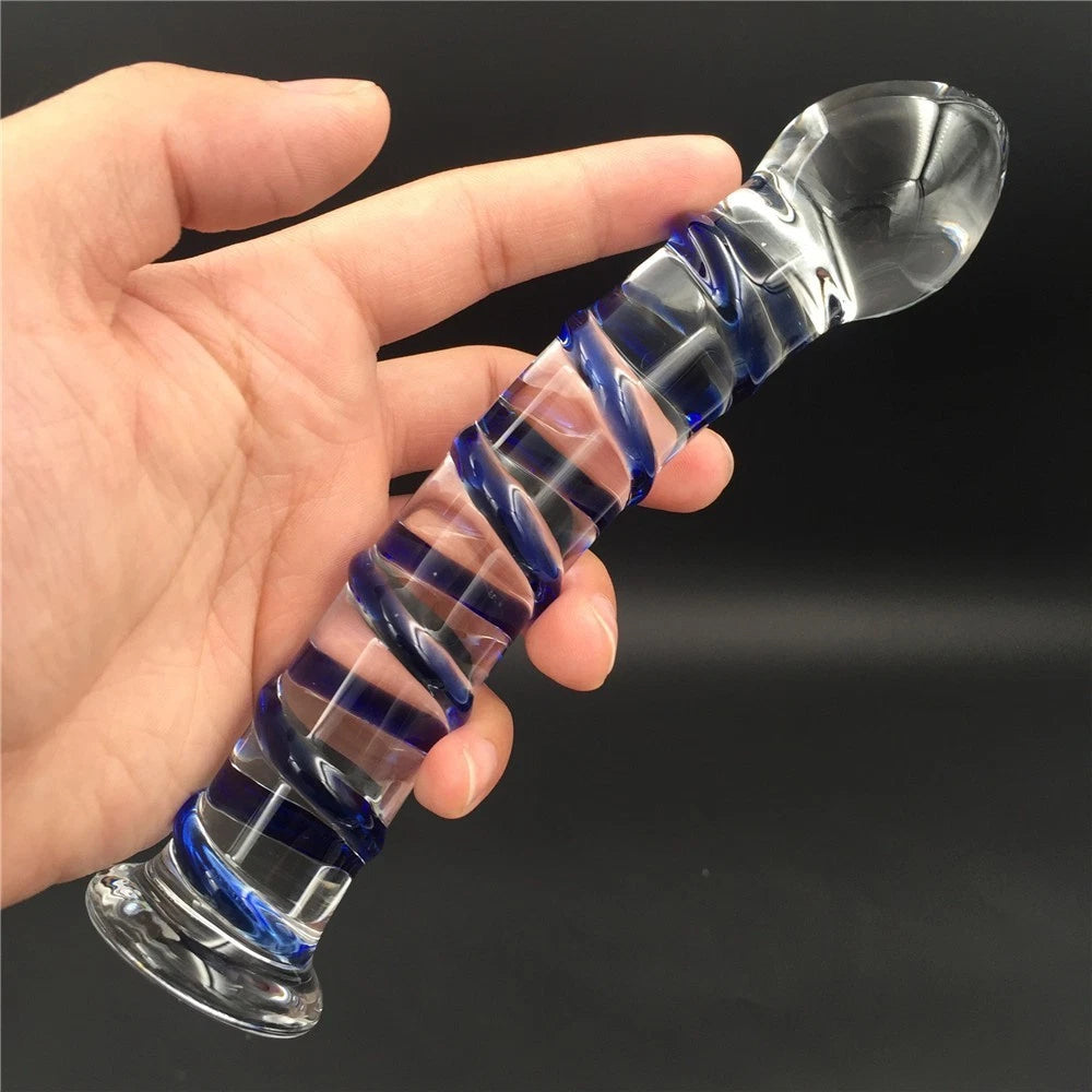 Crystal Glass Anal Beads Butt Plug P- Spot G-Spot Stimulation Dildo Sex Toys for Men Women Couples&nbsp;Gay LGBTQ