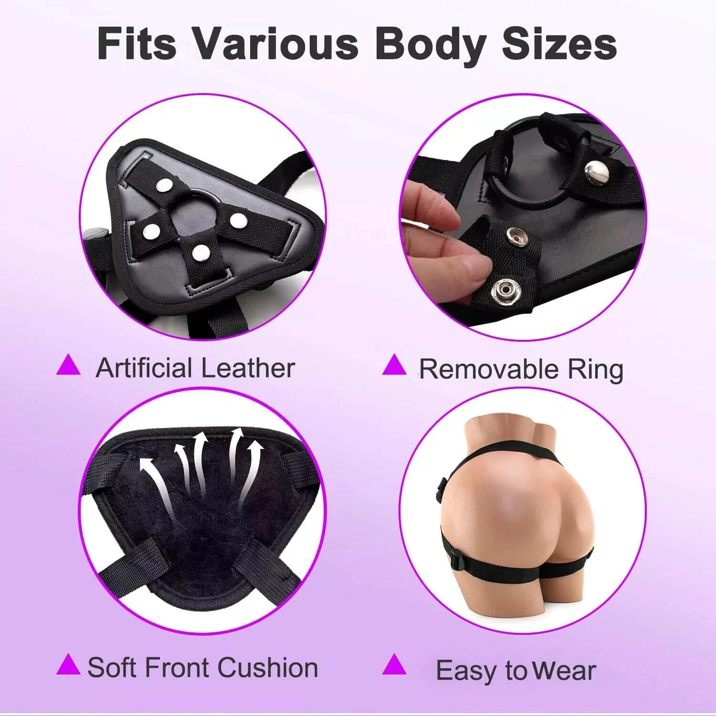 Adjustable Strap On HARNESS Dildo Sex Toys for Men Women Lesbian Gay Couples