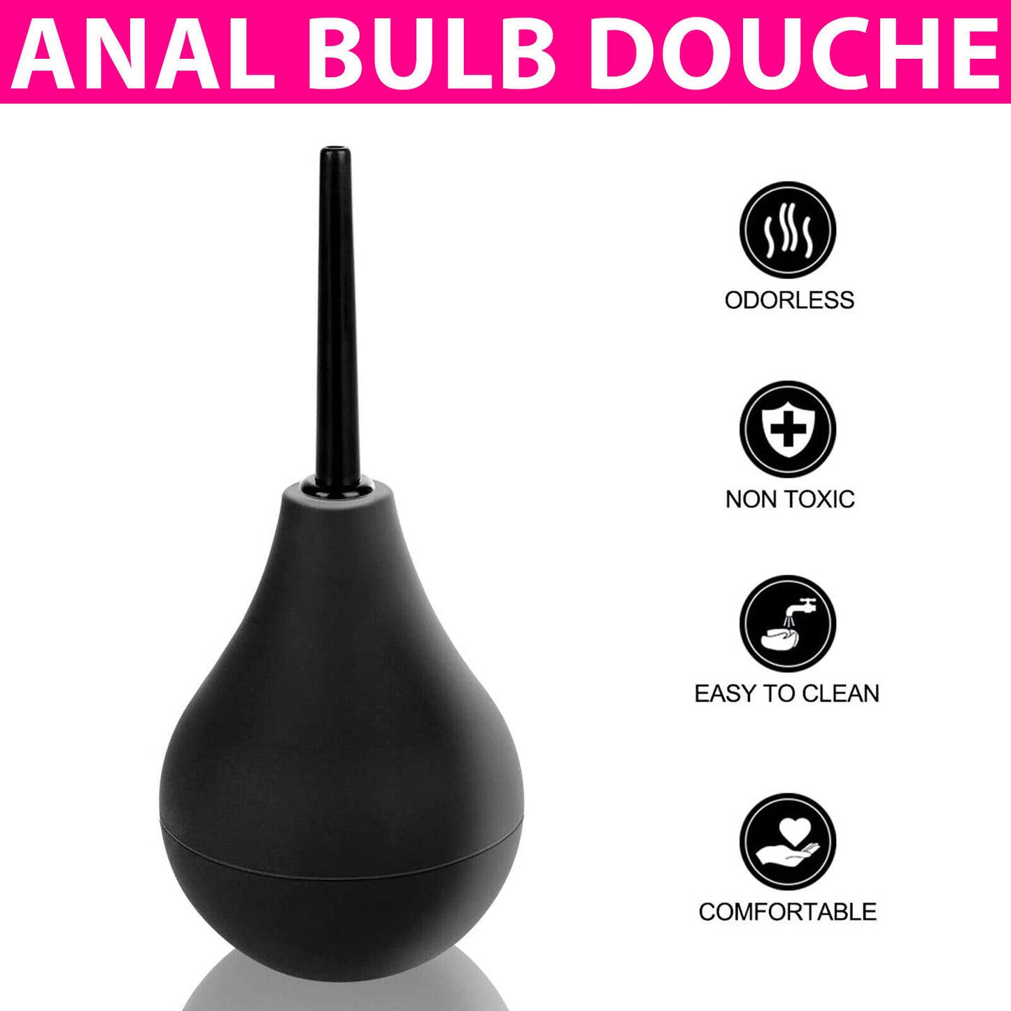89ml Enema Anal Butt Vagina Bulb Douche Irrigation Colonic Cleaner Rectal Syringe for Men Women