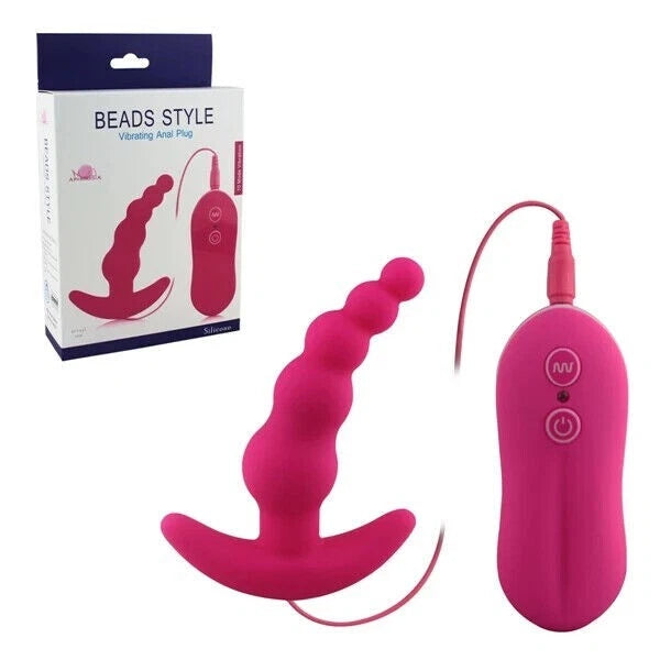 Vibrating Anal Butt Plug Beads Prostate Massager Sex Toys for Men Woman Couples LGBTQ Gay