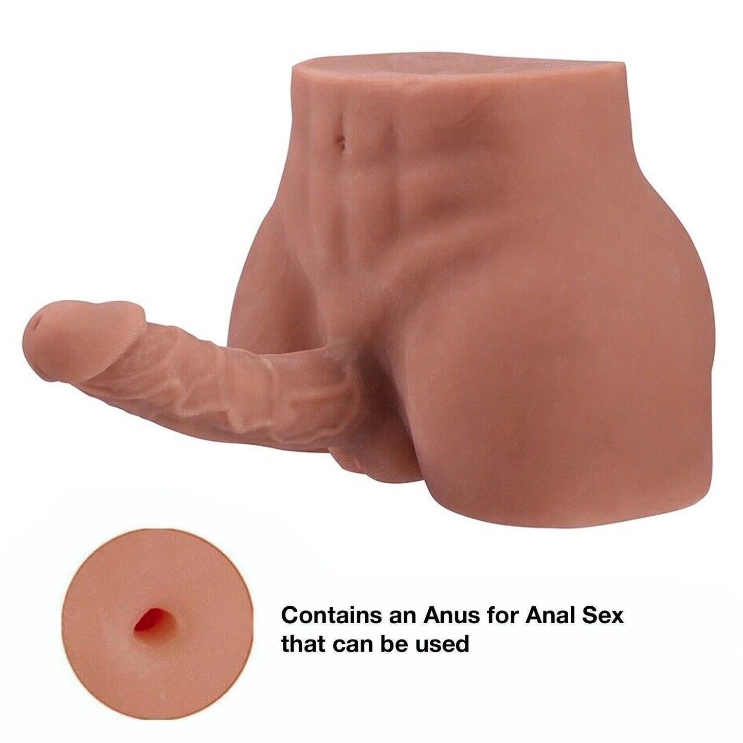 Muscular Realistic Sex Doll Men Torso Penis Masturbator Ass Butt Anal Hole