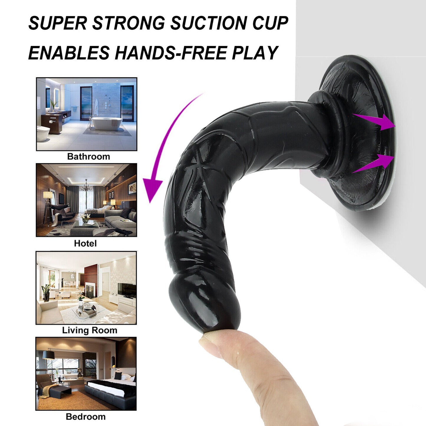 5.51" Realistic Dildo Suction Cup Thick Dong Anal Butt Ass Plug Sex Toys For Men Women Couples