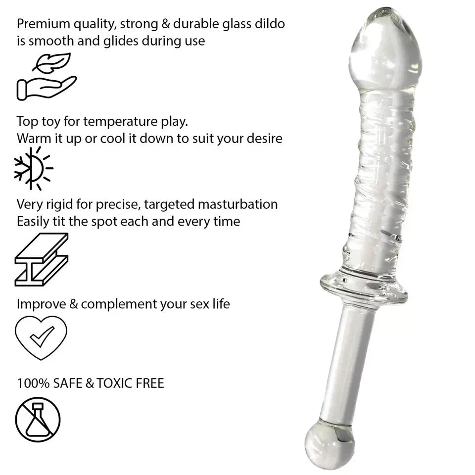 Crystal Glass Anal Beads Butt Plug P- Spot G-Spot Stimulation Dildo Sex Toys for Men Women Couples&nbsp;Gay LGBTQ