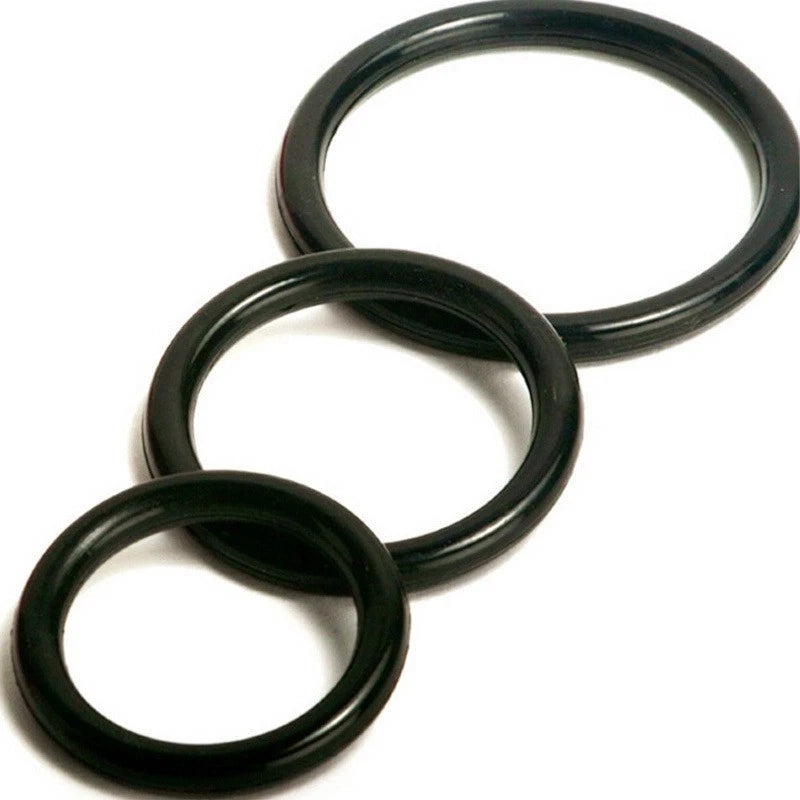 3pcs Penis Cock Ring Enlarger Sleeve Erection Enhancer Delay Ejaculation Male Sex Toys for Men Couples