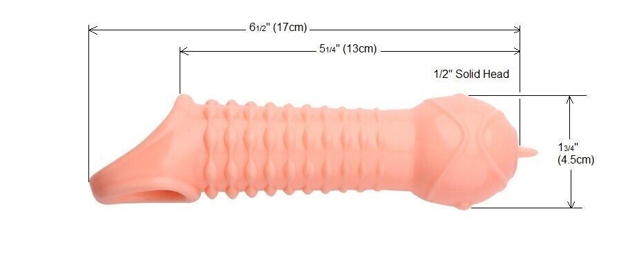 Reusable Condom Penis Sleeve Extender Enlarger Ball Loop Girth Sheath Sex Toys for Men Couples