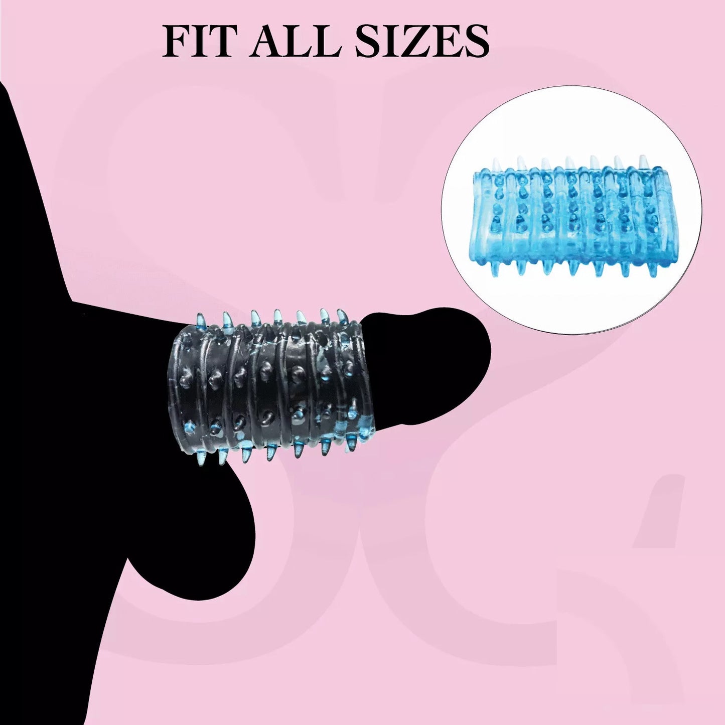 2pcs Set Reusable Penis Sleeve Enlarger Sex Toys for Men Couples