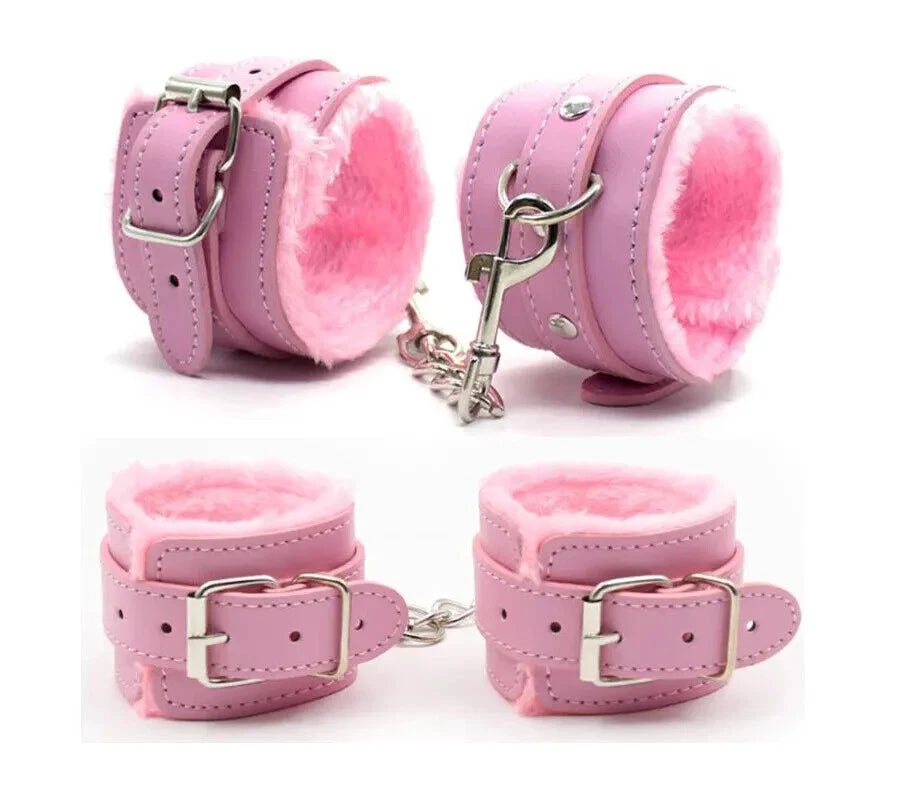Bondage Set Kit HANDCUFFS BDSM Fetish Sex Ankle Restraint Role Play Toys for Couples