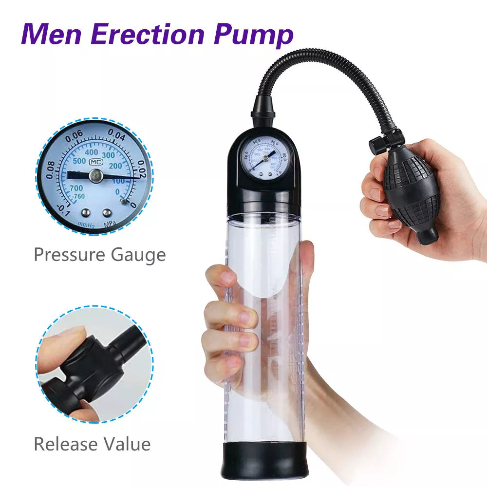 Vacuum Growth Penis Pump Enlarger Stretcher Extender Erection Enhancement Sex Toys for Men Couples