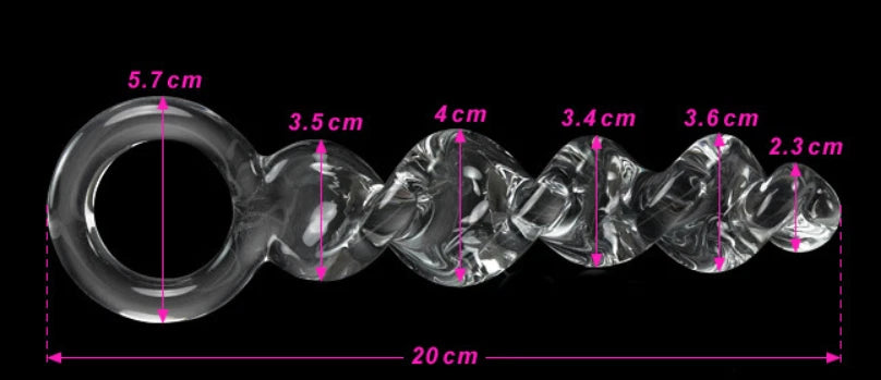 Crystal Glass Anal Beads Butt Plug P- Spot G-Spot Stimulation Dildo Sex Toys for Men Women Couples&nbsp;Gay LGBTQ