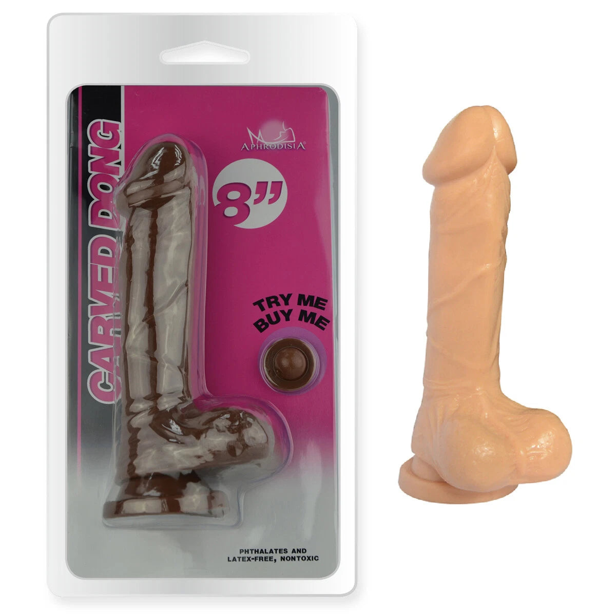 8" Dildo Penis Dong Anal Butt Plug Non- Vibrator Sex Toys for Men Women Couples LGBTQ Gay