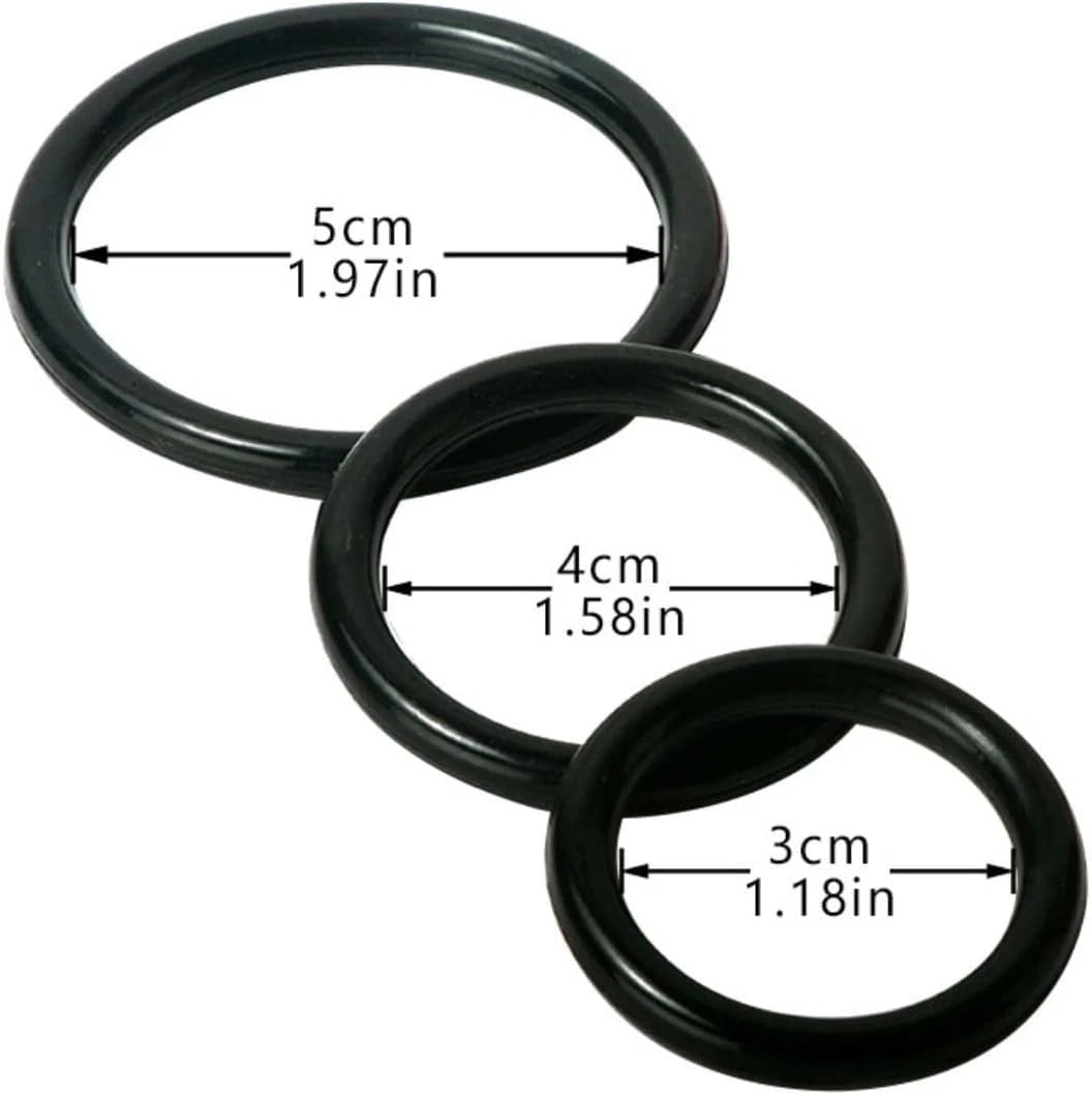 3pcs Penis Cock Ring Enlarger Sleeve Erection Enhancer Delay Ejaculation Male Sex Toys for Men Couples