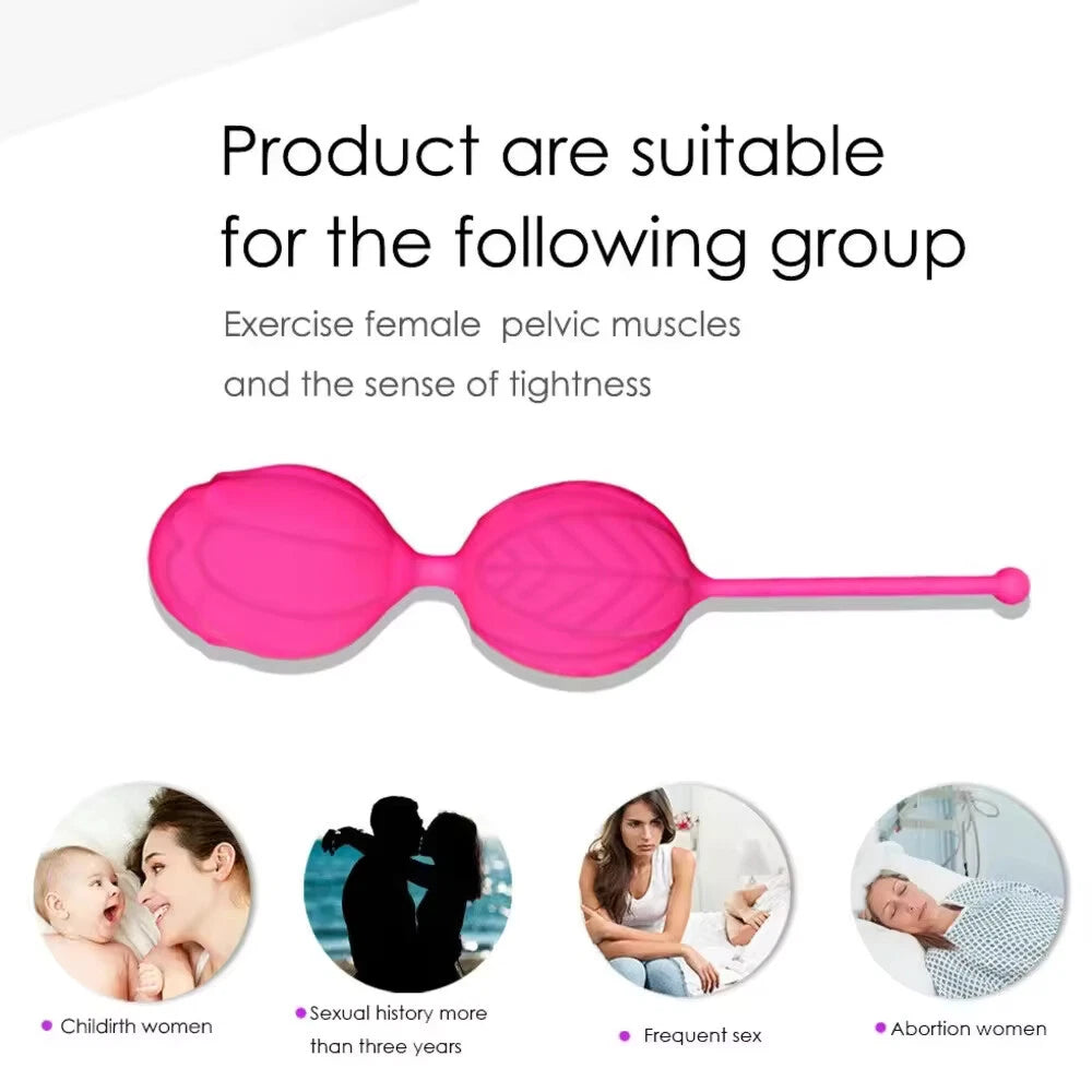 Ben Wa Kegel Balls Pelvic Exerciser Silicone Vaginal Muscle Tightening Exerciser Sex Toys for Women Couples