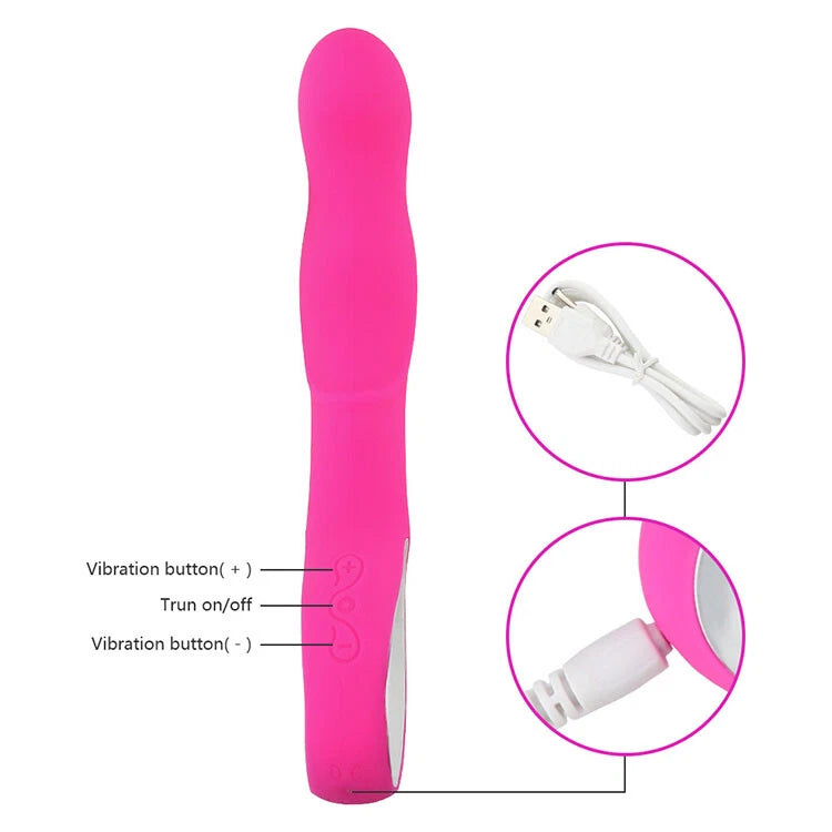 Magic Wand USB Vibrator Anal Butt Plug Sex Toys for Men Women Couples LGBTQ Gay Masturbator