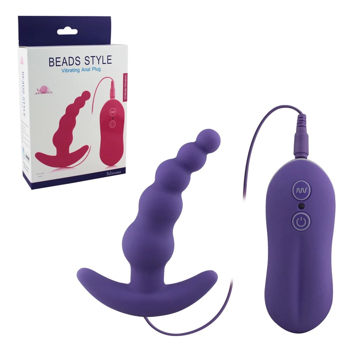 Vibrating Anal Butt Plug Beads Prostate Massager Sex Toys for Men Woman Couples LGBTQ Gay