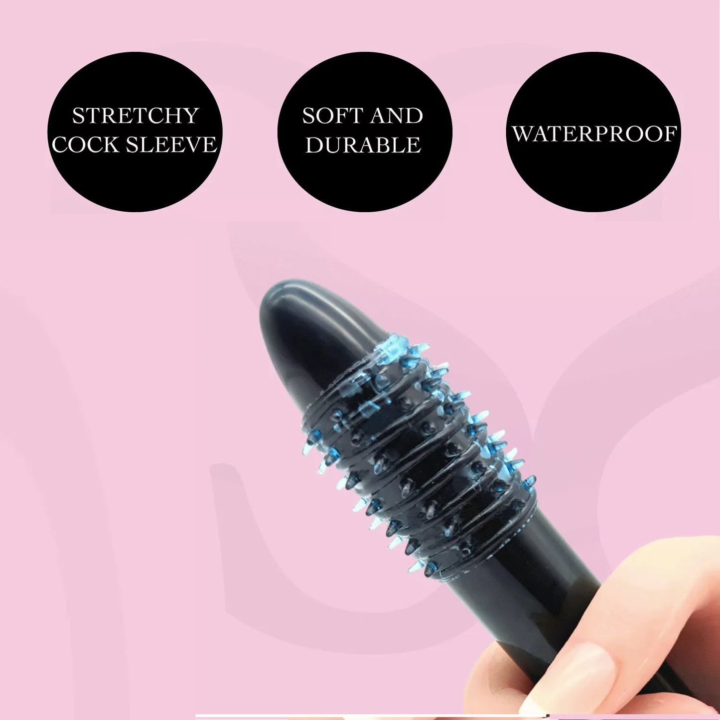 2pcs Set Reusable Penis Sleeve Enlarger Sex Toys for Men Couples