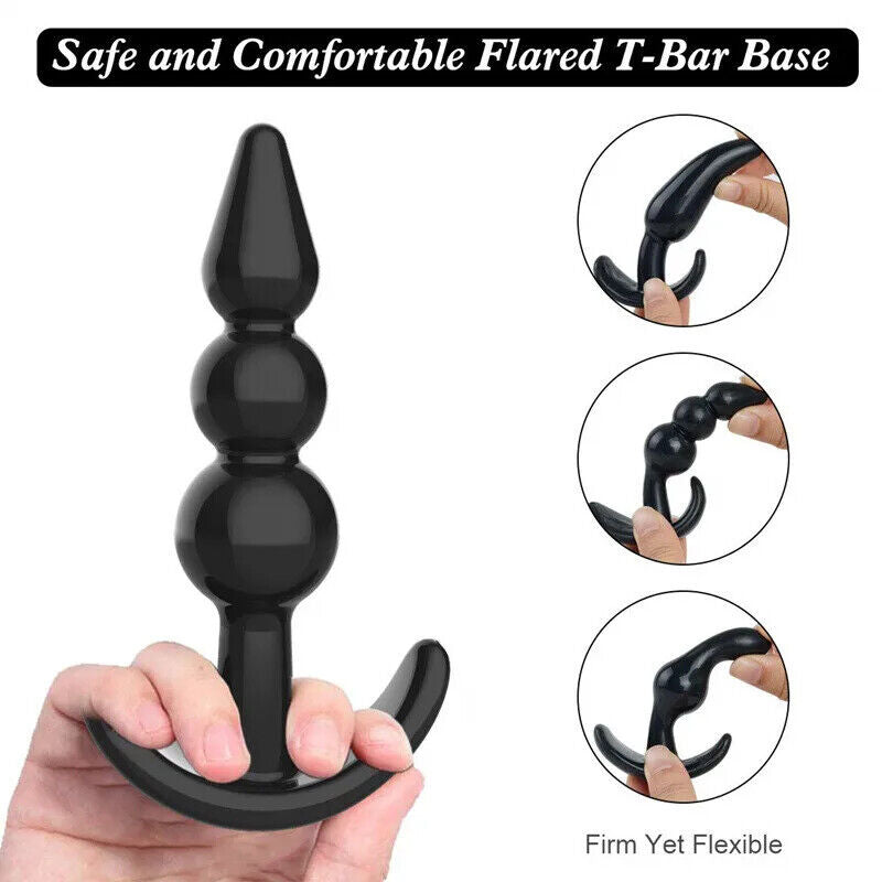 Anal Butt Plug Prostate Massager Set Kit Sex Toys for Men Women LGBTQ Couples Gay