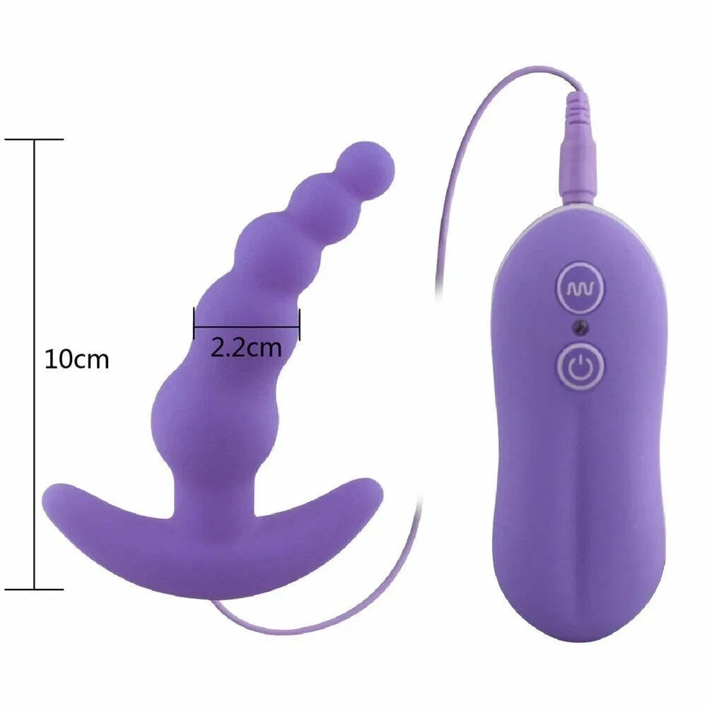 Vibrating Anal Butt Plug Beads Prostate Massager Sex Toys for Men Woman Couples LGBTQ Gay