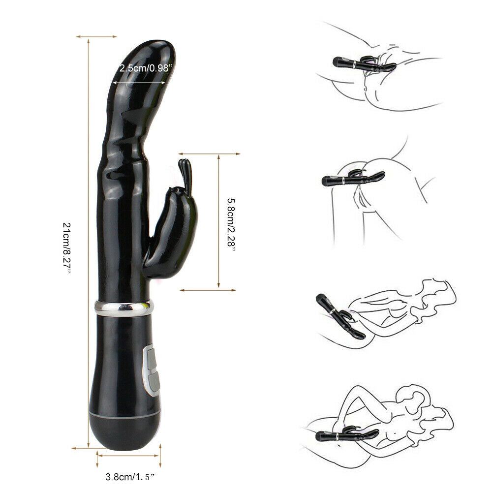 Pussy Vagina G-Spot Rabbit Vibrator Anal Butt Plug Sex Toys for Men Women Couples LGBTQ Gay Masturbator