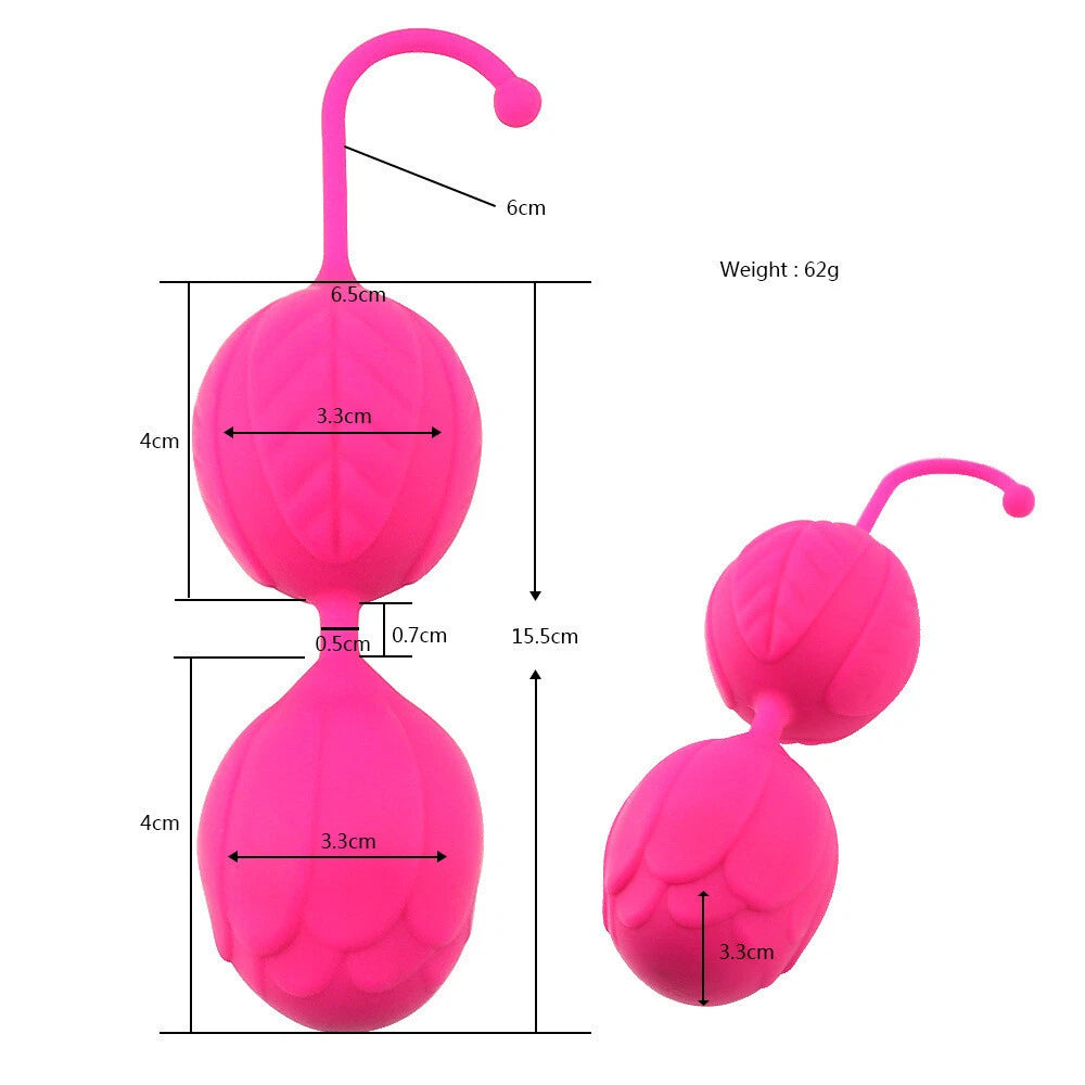 Ben Wa Kegel Balls Pelvic Exerciser Silicone Vaginal Muscle Tightening Exerciser Sex Toys for Women Couples