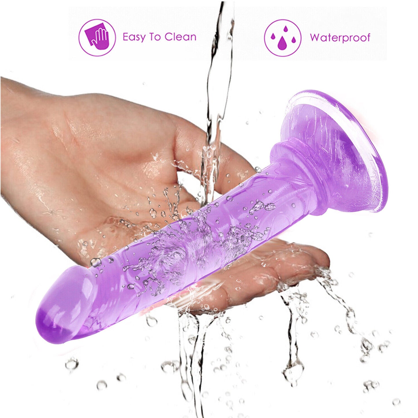 5.51" Realistic Dildo Suction Cup Thick Dong Anal Butt Ass Plug Sex Toys For Men Women Couples