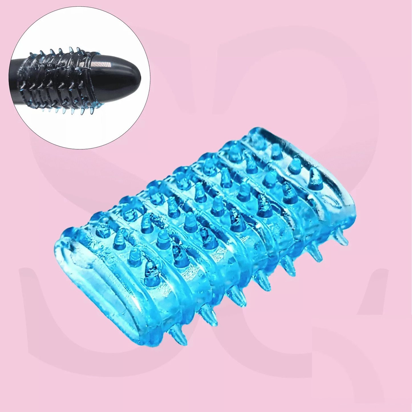 2pcs Set Reusable Penis Sleeve Enlarger Sex Toys for Men Couples
