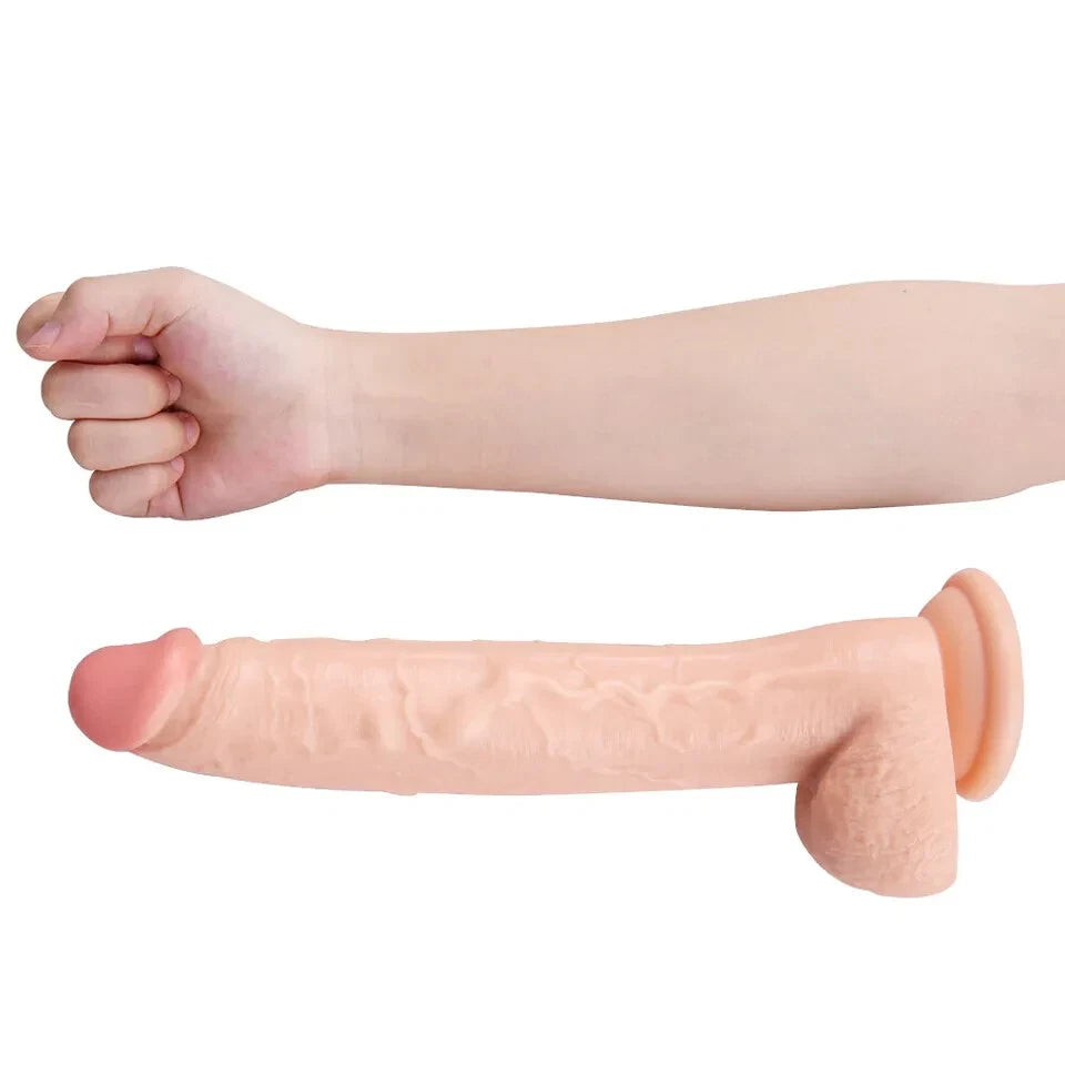 12" Huge Dildo Suction Cup Thick Veiny Dong Large Realistic Giant Cock With Ball Sex Toys For |Men Women Couples
