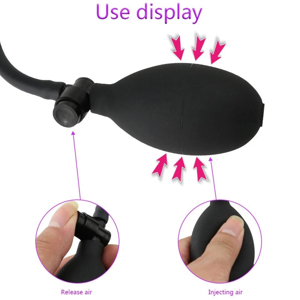 Inflatable Anal Butt PLUG DONG Prostate Massager Sex Toys for Men Couples Women Couples