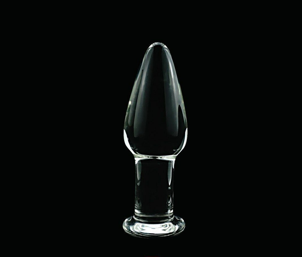 Crystal Glass Anal Butt Plug G-Spot Stimulation Dildo Non- Vibrator Masturbator Sex Toys for Men Women Couples Gay LGBTQ