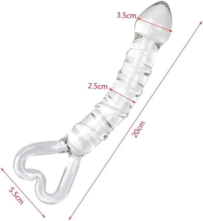 Crystal Glass Anal Beads Butt Plug P- Spot G-Spot Stimulation Dildo Sex Toys for Men Women Couples Gay LGBTQ