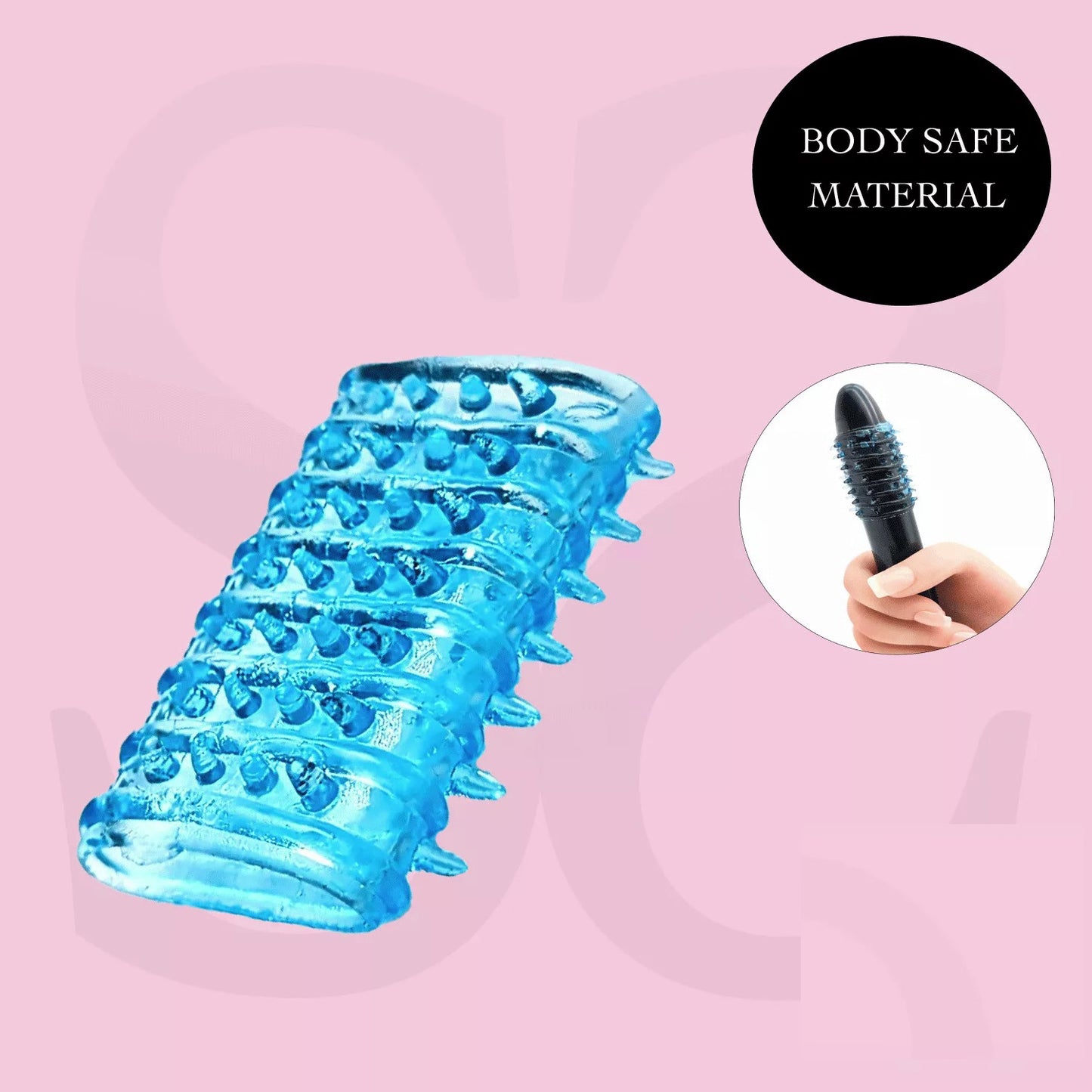 2pcs Set Reusable Penis Sleeve Enlarger Sex Toys for Men Couples