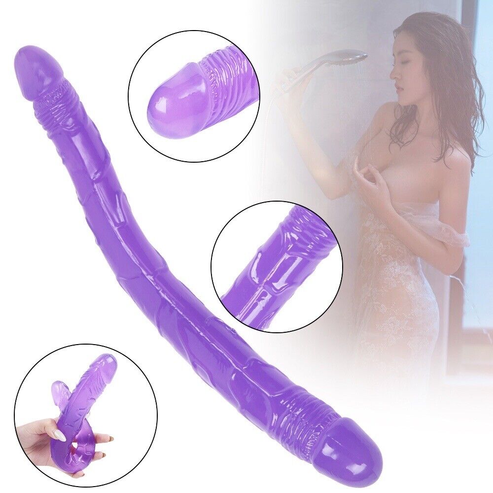 15" Double Ended Dildo Anal Butt Plug Dong Adults Sex Toys for Men Women Couples Gay Lesbian