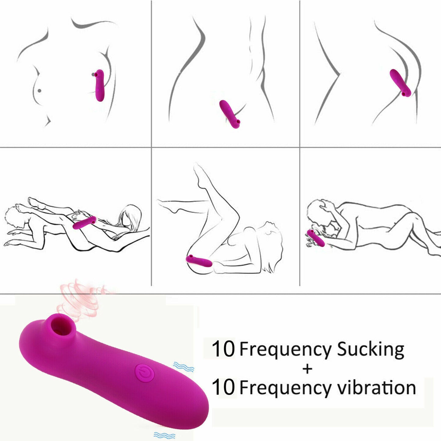 Pussy Nipples Anal Butt Sucker Vibrator Clit Stimulator Sex Toys for Men Women Couple Masturbator Massager